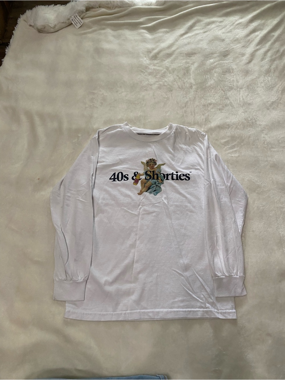 White Long-Sleeve Graphic Tee